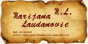 Marijana Laudanović vizit kartica